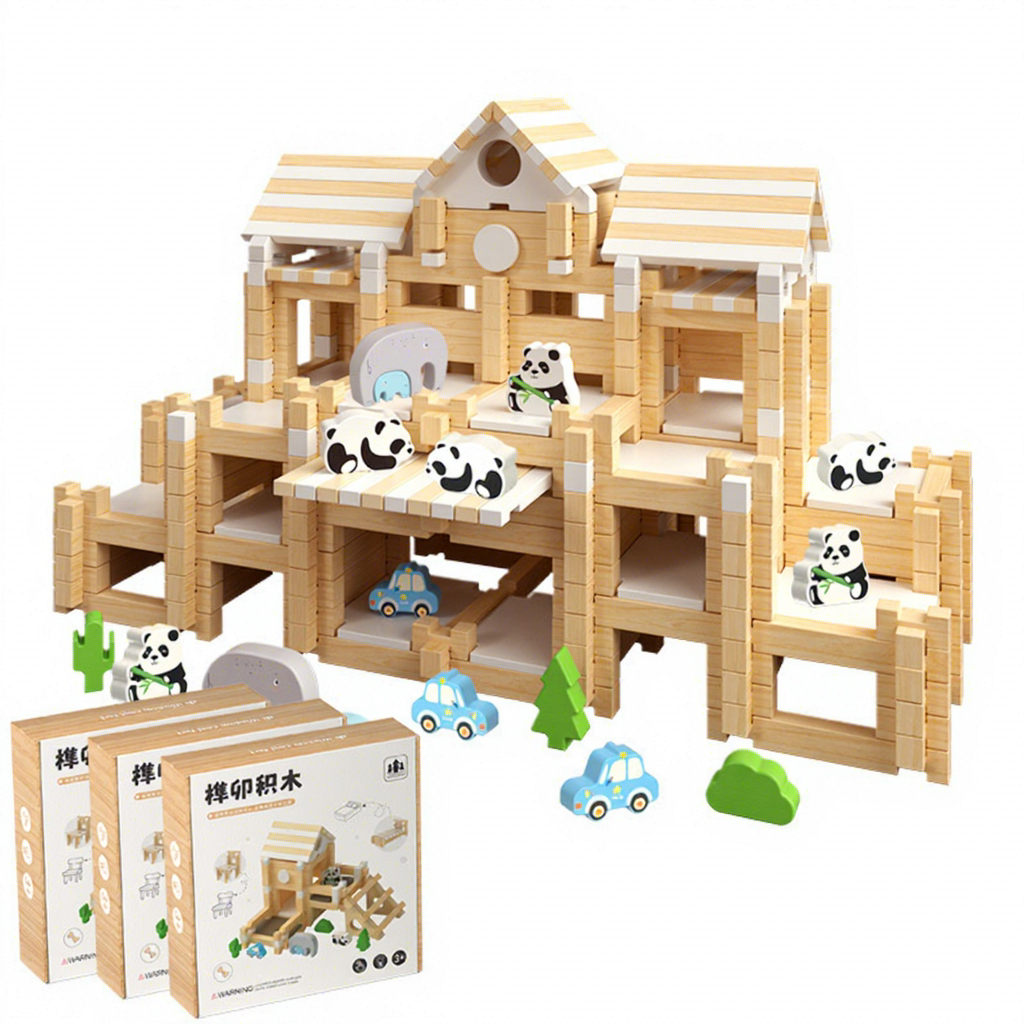 Luban mortise and tenon building blocks-330 pieces-three boxes