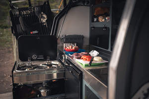 Remolque Tipo Lágrima <span class=keywords><strong>con</strong></span> Panel Solar y <span class=keywords><strong>Baño</strong></span>, Remolque Pequeño para Camioneta, Autocaravana <span class=keywords><strong>con</strong></span> <span class=keywords><strong>Baño</strong></span> en Venta - Product Image 2
