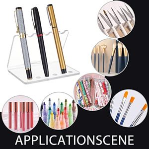 Factory Custom Premier 6 Holes Clear Acrylic Ballpoint Pen <b>Display</b> Rack for Office Using - Product Image 6