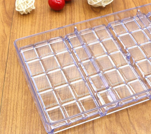 Set di 4 Stampi Trasparenti in Policarbonato Rigido per la Produzione di Barrette di Cioccolato - Product Image 4