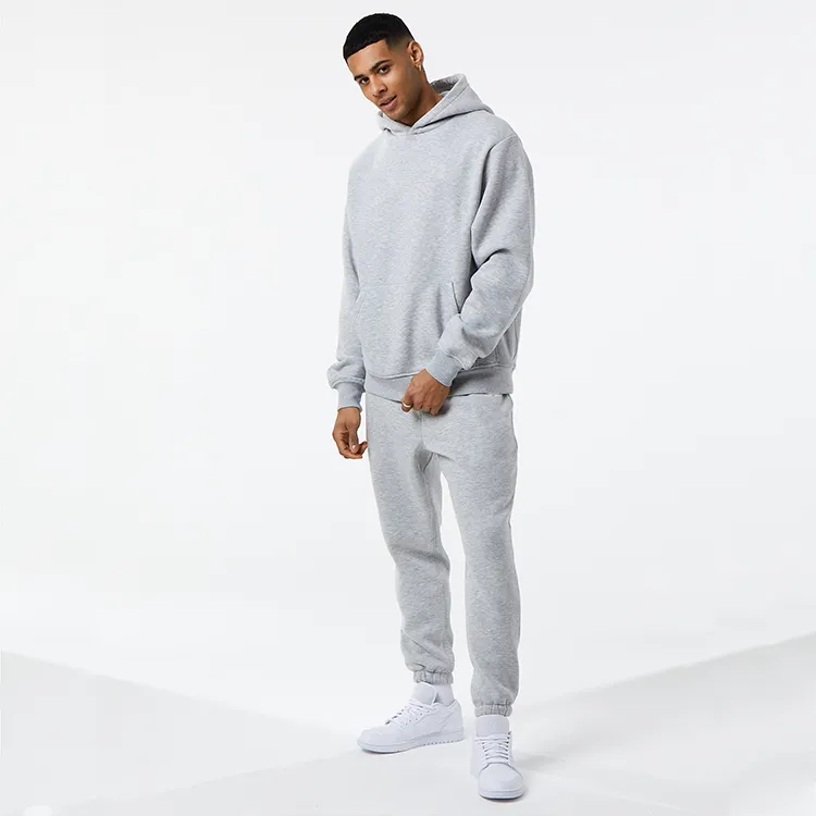 Hip Hop Custom Logo Cotton Fleece Pullover Long Sleeve Round Neck Unisex Streetwear Men's Sweatshirt Hoodie Tracksuit