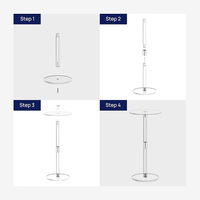 Mobilier rond moderne en acrylique, petites tables basses de salon et de chambre à coucher, tables mobiles pour boissons à côté