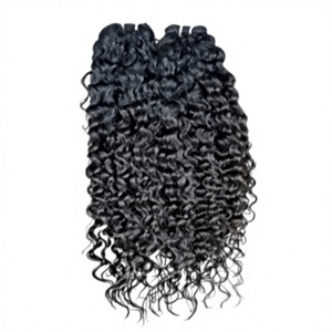 Cabello rizado indio natural, extensiones de cabello de color natural, cabello rubio rizado a granel, cabello rizado profundo en trama. - Product Image 3