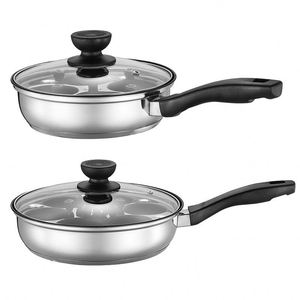 Cuisine à domicile cuisinière à gaz cuisinière à induction petit-déjeuner poêle à frire en acier inoxydable 304 fond <span class=keywords><strong>plat</strong></span> plateau à oeufs vapeur quatre trous - Product Image 3