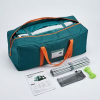 Grande tente cabane pour 5-6 personnes avec auvent avant, abri imperméable à double porte et résistant au vent pour le glamping familial et le camping de luxe