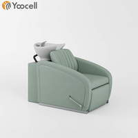 Yoocell nouveau design shampoing lit salon de coiffure chaise de lavage shampoing bols évier et chaises unité shampoing chaises à vendre