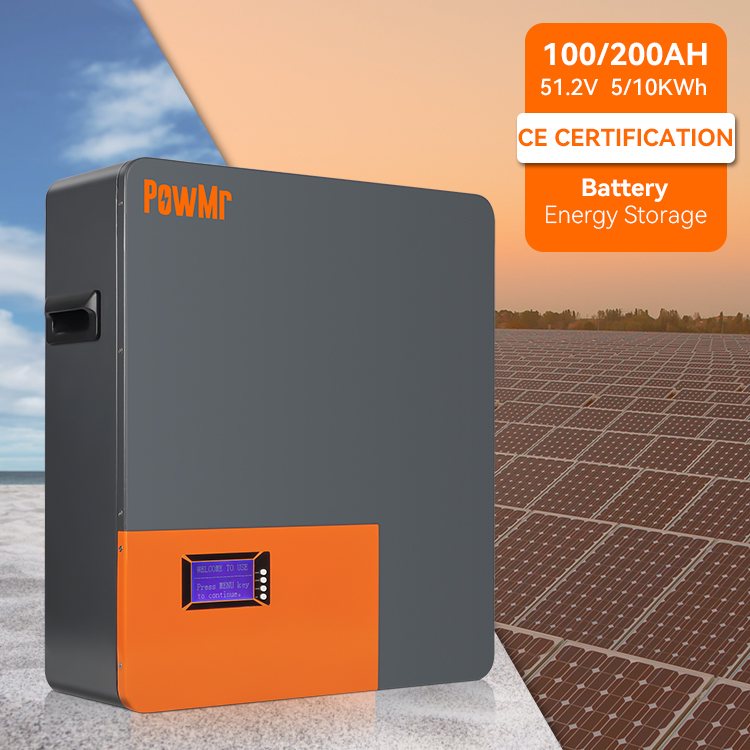 Аккумуляторная литий-ионная батарея 5KWh 10KWh для дома, 51,2 В, 100 А · ч, 200 А · ч