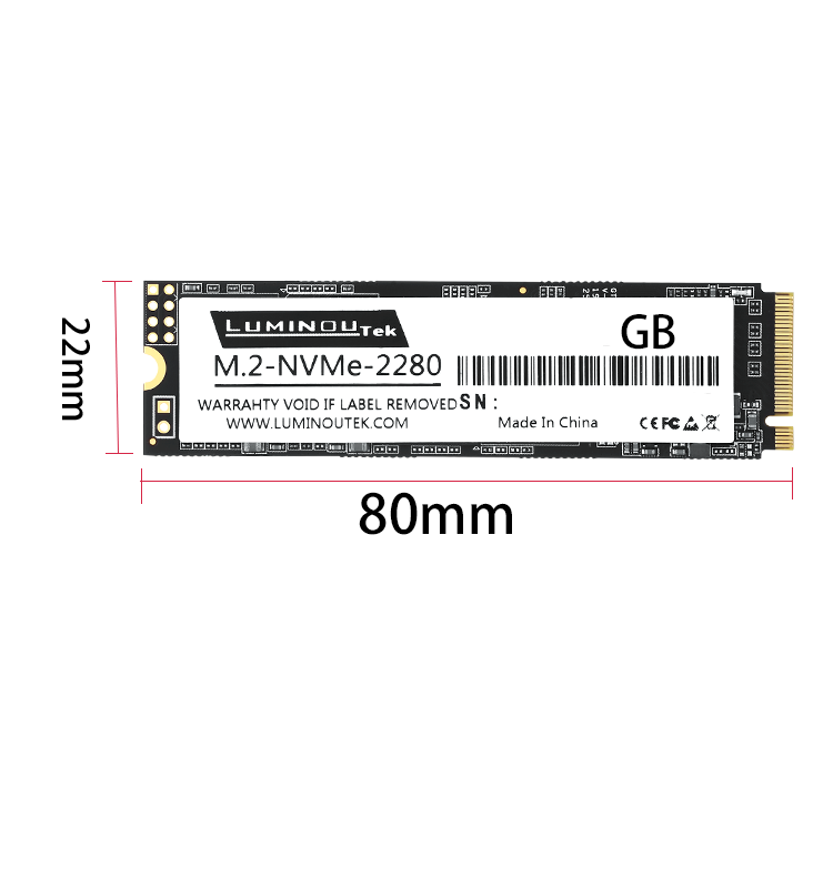 LuminouTek M2-2280-512G SSD 本体 LuminouTek Wholesale Ssd NVMe 512gb PCIe Solid State Drive Disk