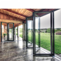 George group Geogre Design moderne Porte-fenêtre pliante en aluminium à triple vitrage Vente en gros de portes coulissantes extérieures pour balcon
