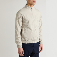 Blouson aviateur en polyester imperméable léger personnalisé pour hommes manteau de sport brodé sur pied avec fermeture éclair pour manteau d'automne