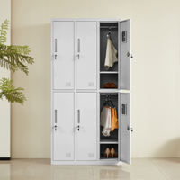 Armoire de rangement autoportante en acier - Solution de rangement personnelle verrouillable pour appartement, chambre, maison (usage B2B)
