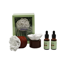 Diffuseur d'huiles essentielles liquides en céramique parfumé à la lavande, en forme de fleur, pour bureau, maison, cadeau