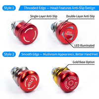 Tombol Stop Darurat Logam 16/19/22/25/30mm, Sakelar Tombol Stop Darurat Kepala Jamur Anti Air dari Baja Tahan Karat