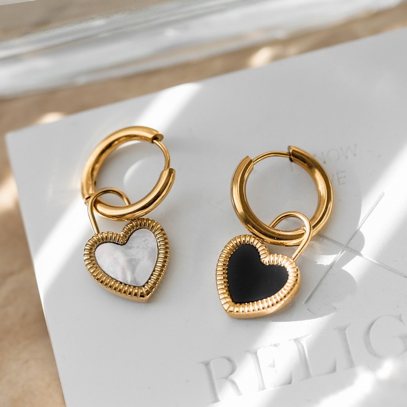 [G199] Love earrings gold