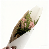 Logotipo personalizado portátil ramo flor portador regalo embalaje flores secas bolsas de papel personalizado impresión Offset cartón