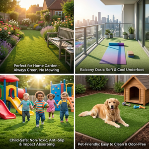 Gazon artificiel en rouleau tricoté écologique, sans produits toxiques ni métaux lourds, <span class=keywords><strong>tapis</strong></span> synthétique pour zone d'activités pour animaux <span class=keywords><strong>de</strong></span> compagnie - Product Image 6