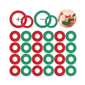 36個の赤と緑のカーバッテリー端子防食プロテクターワッシャーファイバー