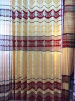 Tissu d'ameublement occultant 100 % polyester imprimé, technique tissée, plusieurs couleurs, pour rideaux et textiles de maison