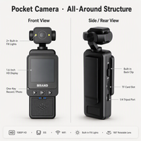 Kamera Aksi 1080P Perekam yang Dipasang di Dada POV Kamera Video Olahraga Layar 1,6 Inci Perekam Vlog Sepeda Motor Bersepeda Lensa Ganda
