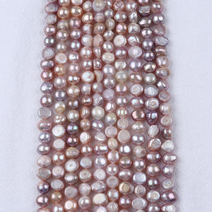 Promotion pour perles d'eau douce baroques de 8-9 mm, perles naturelles en vrac, deux côtés, trou latéral lumineux pour accessoires faits main en DIY - Product Image 3