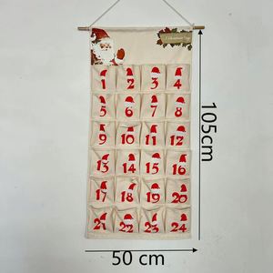 Calendario de Adviento Personalizado con Nombre, Premium, 24 Bolsillos, de Lona, con Bolsa de Almacenamiento - Product Image 2