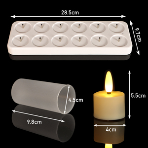 ชุดเทียน LED แบบชาร์จไฟได้ 12 ชิ้น พร้อมแท่นชาร์จ <span class=keywords><strong>รี</strong></span>โมทคอนโทรล <span class=keywords><strong>เท</strong></span>ียนไร้เปลวไฟ สำหรับงานแต่งงาน ร้านอาหาร - Product Image 3