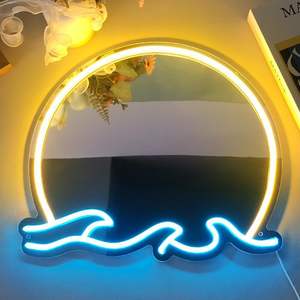 Luces decorativas LED de diseño libre, espejos de maquillaje creativos, <span class=keywords><strong>lentes</strong></span> de relleno Hello CAT, luces de espejo acrílico luces de neón personalizadas - Product Image 4