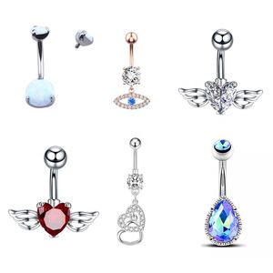 Piercing de ventre à Clip, bijoux de mode, anneau de ventre flottant en titane, Piercing Unique, anneau de nombril - Product Image 3