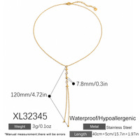 Collar de Cadena de Acero Inoxidable Chapado en Oro de 18K con Colgante de Estrella Minimalista SUMMLY, con Zirconia y Borla, para Mujer, Joyería para Uso Diario y Fiestas