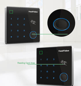 Cảm ứng không thấm nước RFID Reader Door Bàn phím điều khiển độc vân tay Slaver đọc sinh trắc học RFID thẻ điều khiển truy cập - Product Image 2