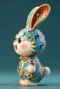 Нематериальное культурное наследие креативный продукт Cloisonne кролик - Product Image 2