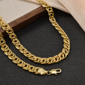 Zerdear Bulk Wholesale Substantial Twisted Chain <b>Ornament</b> Customized Fashion Necklaces Matching 18K Gold Plated <b>Copper</b> Wedding - Product Image 4