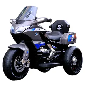 Большой Размер полицейский Детский электромобиль Электрический трехколесный мотоцикл для От 2 до 7 лет детей ездить на автомобиле