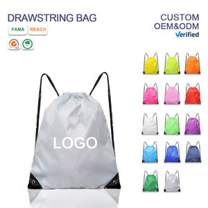Cheap Custom Logo Sports Promotional Draw String Gym Bag 210D Polyester Drawstring Backpack