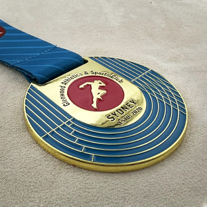 カスタマイズ可能なハーフ & フルシティマラソンメダル1位2位3位アワード独自のスポーツロゴを亜鉛合金メタルクラフトにデザイン - Product Image 2