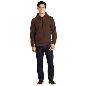 Men's Casual Pullover <b>Hoodie</b> 100% Cotton Custom Front Logo Quick Dry Breathable Winter Wear - Product Image 1