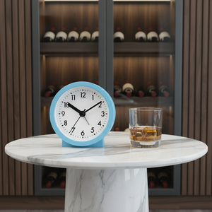 Nouvelle <span class=keywords><strong>Horloge</strong></span> de Bureau à Aiguilles 2026, Mini Mécanisme Silencieux Rond Minimaliste, Réveil avec Fonction Snooze, Mouvement à Ondes de Quartz, Idéale pour la Rentrée Scolaire et les Enfants - Product Image 5