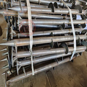 Fondazione a vite per terra fotovoltaica personalizzata da 1600 mm con angolo azimutale regolabile per sistemi solari, officina in acciaio leggero zincato - Product Image 4