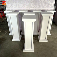 Colonnes romaines lisses pour mariage, socles de gâteau blancs en PVC acrylique, décoration d'allée, pilier, support de fleurs