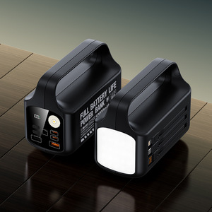 Power Bank 50000mAh With Built In <b>Cable</b> Fast <b>Charging</b> Multiple <b>USB</b> Outputs Camping Light Black And White - Product Image 1