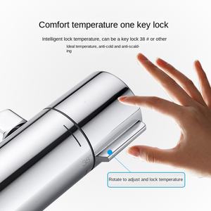 <span class=keywords><strong>Douche</strong></span> et baignoire d'hôtel avec robinet thermostatique chromé, noyau de valve en céramique, jet doux, double fonction, montage mural, eau chaude et froide - Product Image 3