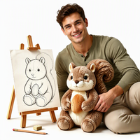 Peluche personnalisée : Lapin, Koala ou Écureuil Mignon et Kawaii avec Visage en Tissu sur Mesure