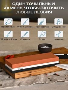 Pierre à aiguiser les couteaux double face 1000/3000, aiguiseur de couteaux de qualité supérieure avec base antidérapante et guide d'angle - Product Image 5
