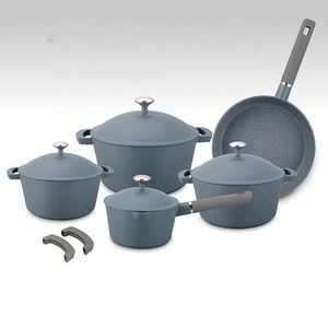Nouvel arrivage : Batterie de cuisine en <span class=keywords><strong>aluminium</strong></span> 15 pièces avec revêtement antiadhésif granit sain, compatible induction, design moderne pour la maison - Product Image 3