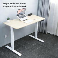 Bureau debout électrique à moteur brushless unique, table de bureau réglable en hauteur 70-114 cm, plateau 100-160 cm