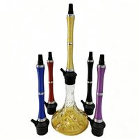 Chicha de style européen et américain moderne, design élégant, en aluminium jaune, avec boîtier en verre, finition miroir, écologique, durable, coffret cadeau
