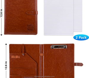 Portafolio de Cuero, Carpeta, Portapapeles, Organizador de Documentos con Tarjetero, 2 Blocs de Notas, Material de Oficina A4 - Product Image 4