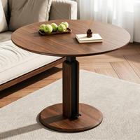 Table ronde relevable moderne et réglable, bureau de café mobile et portable, surface en acier et MDF pour la maison, le bureau et le salon