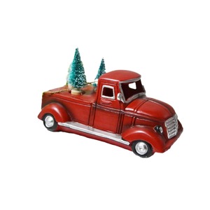 Red Farm Truck Christmas <b>Tree</b> Resin Ornament Lighted Hanging Decor For Holiday Display - Product Image 4