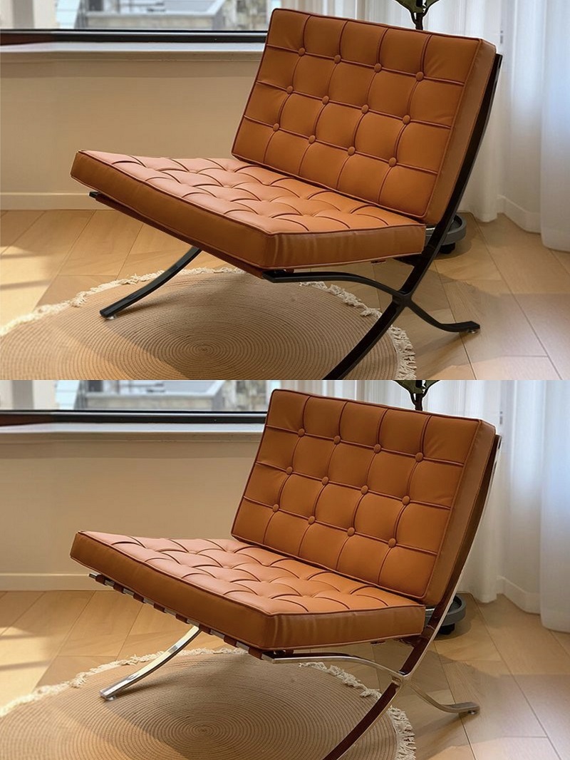 Chaise individuelle (marron moderne)